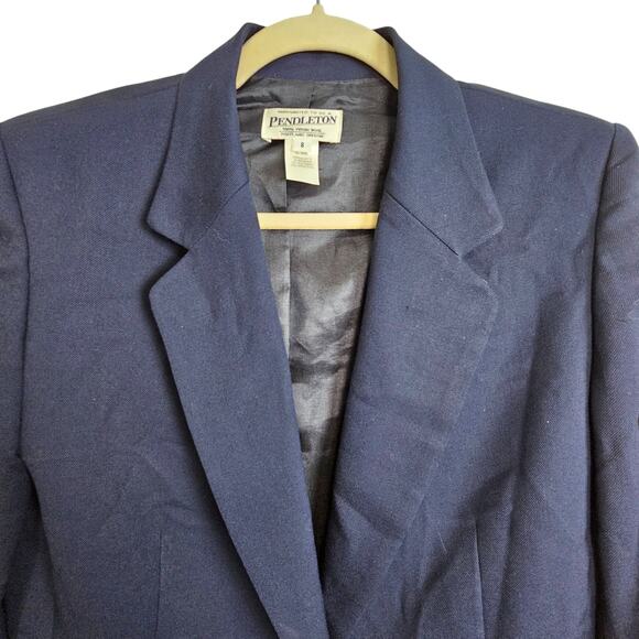 Vintage Pendleton Womens Wool Blazer Classic Dark Academia Preppy Old Money 8 - Picture 2 of 7